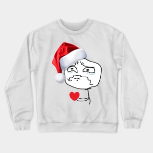 Troll face holiday mode on Crewneck Sweatshirt